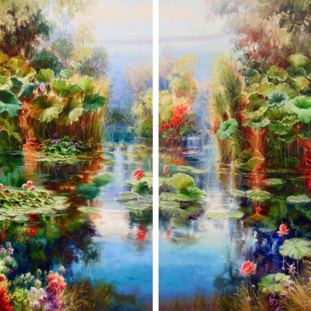 Enchanting Pond Diptych