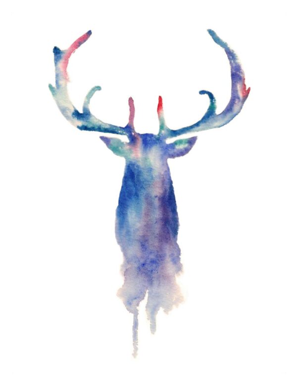 Watercolor Deer