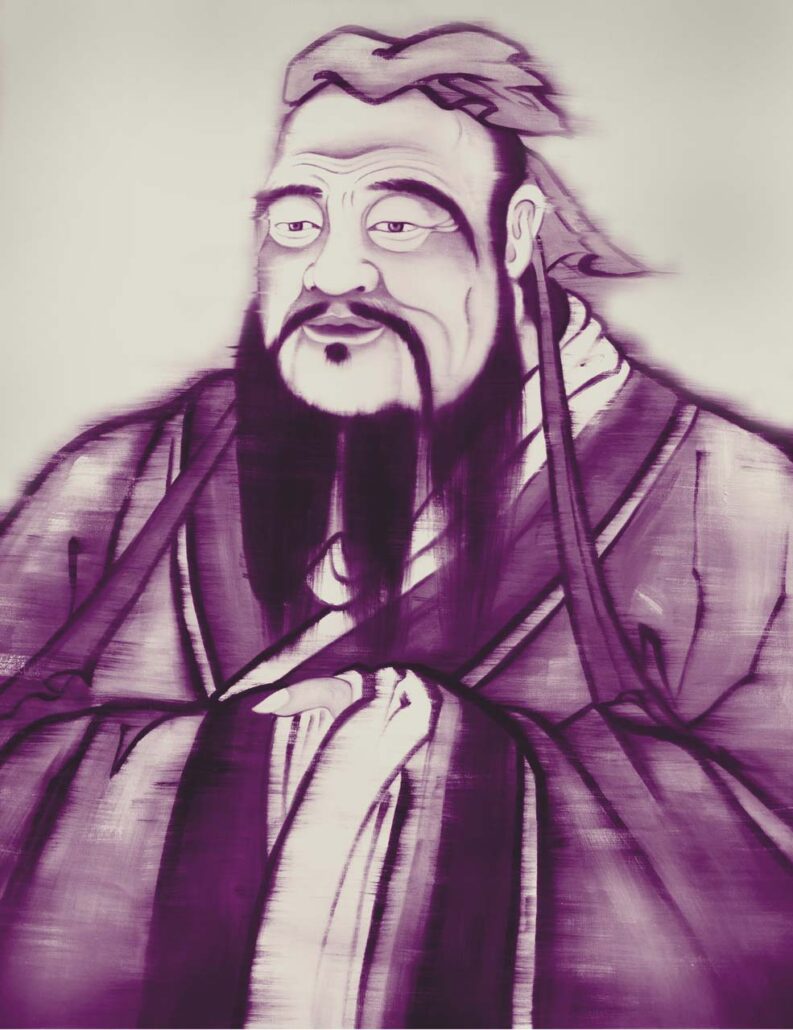 Monochrome Ancient Emperor Portrait