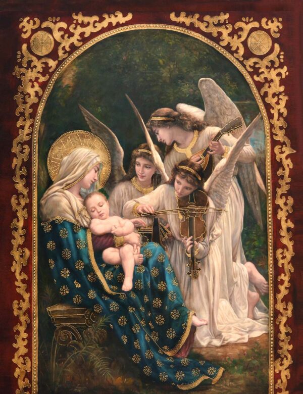 Angels & Virgin Mary Holding Baby Jesus