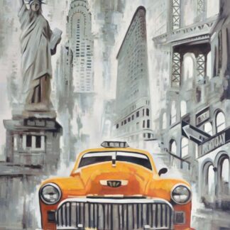 New York Taxi And Landmarks