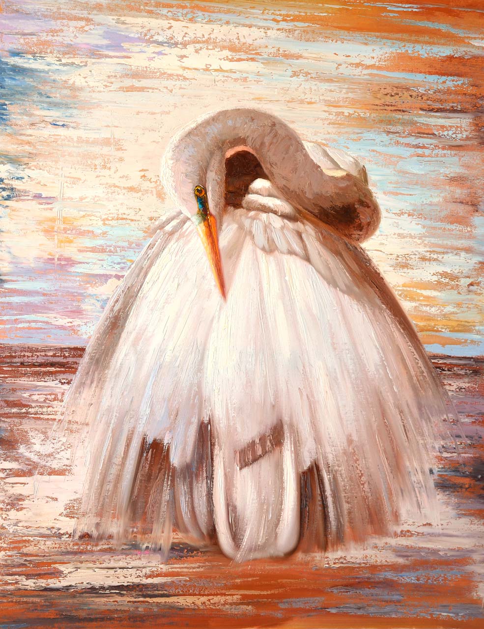 White Heron – Le Beau Giclee 2024