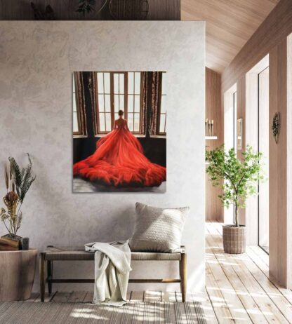 Red Dress in Window - Image 2
