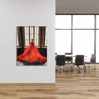 Red Dress in Window - Image 3