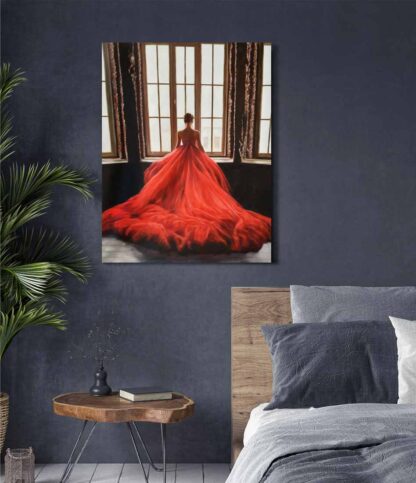 Red Dress in Window - Image 4