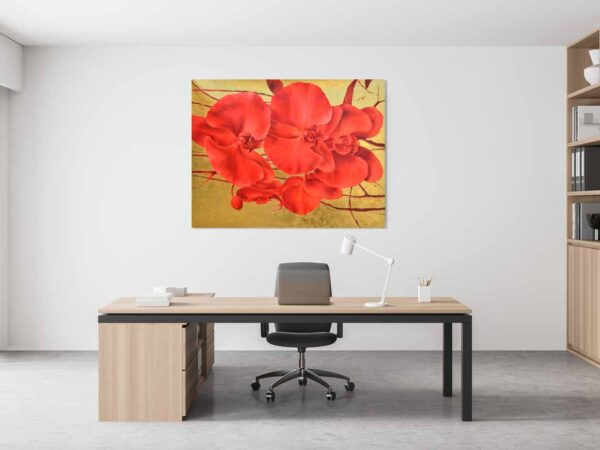 Red Bloom on Gold - Image 4