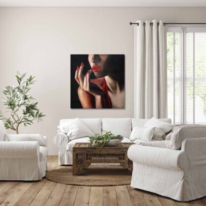 Woman Touching Lips - Image 3
