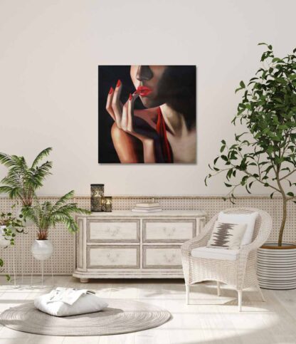 Woman Touching Lips - Image 4