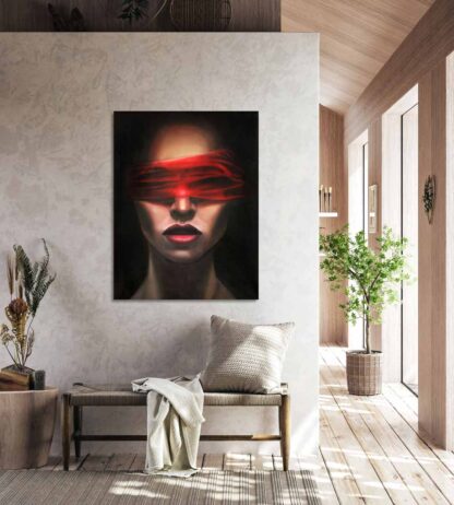 Red Blindfolded Woman - Image 2