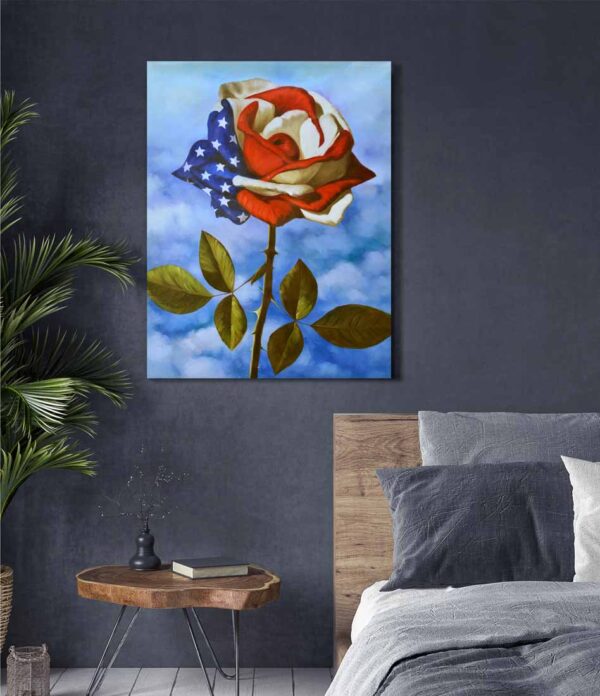 American Flag Single Rose - Image 4