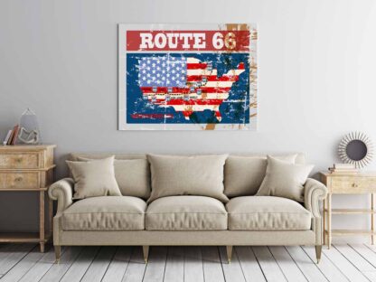 Route 66 Red, White, & Blue Map - Image 2