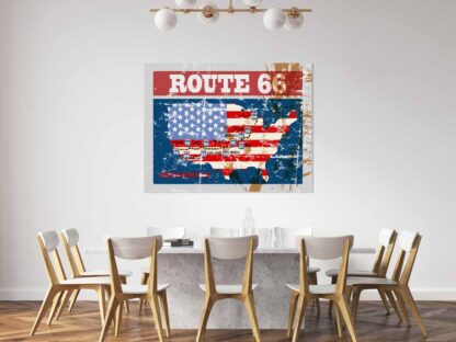 Route 66 Red, White, & Blue Map - Image 3