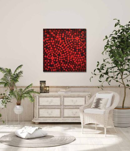 Abstract Red Mosaic - Image 4