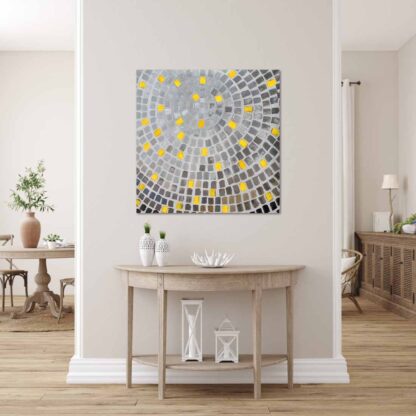 Abstract Gray Yellow Mosaic - Image 2