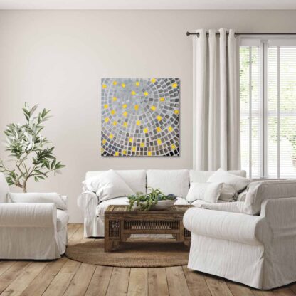 Abstract Gray Yellow Mosaic - Image 3
