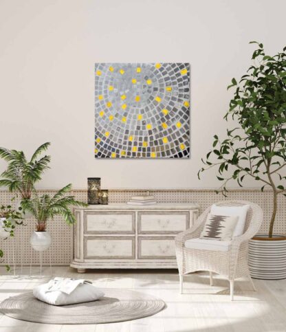 Abstract Gray Yellow Mosaic - Image 4
