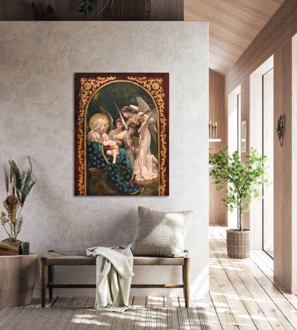 Angels & Virgin Mary Holding Baby Jesus - Image 2