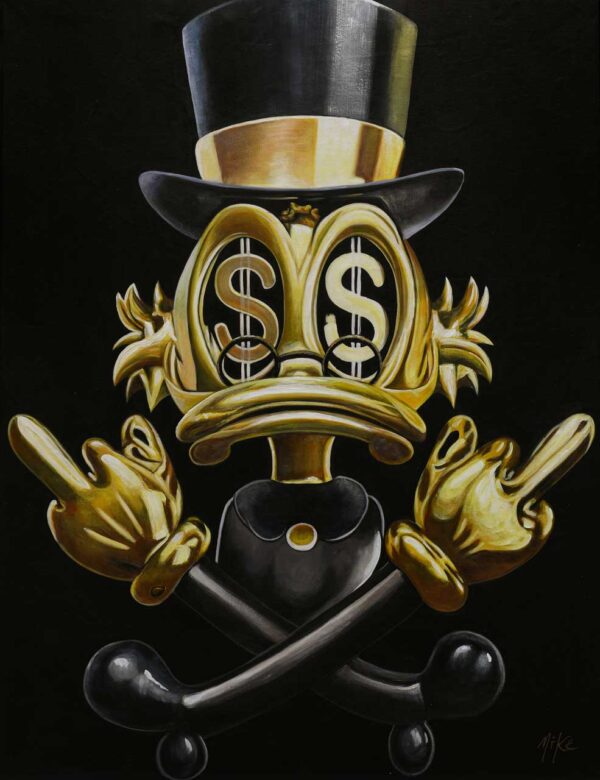 Black and Gold Scrooge Duck