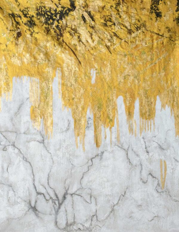 Marble Gray and Gold Abstract