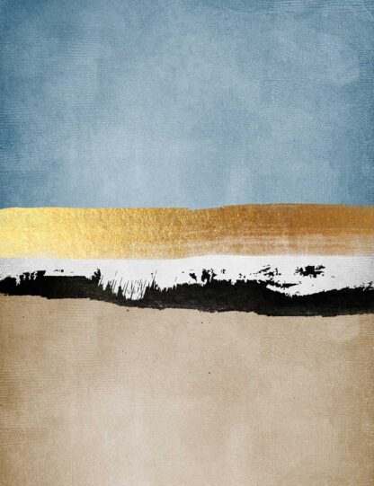 Gray and Gold Leaf Abstract