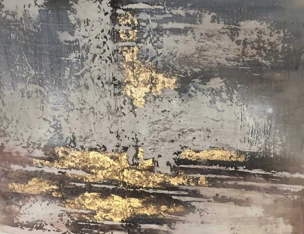 Grey and Gold Abstract