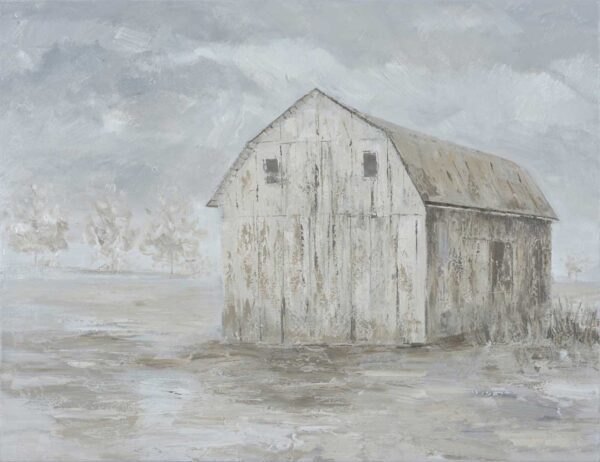 Gray and White Barn on Farm