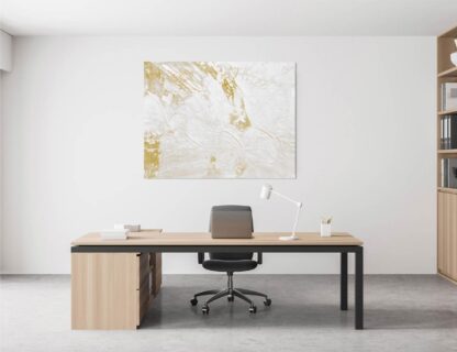 White and Gold Abstract - Image 4