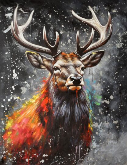 Silver Deer Face