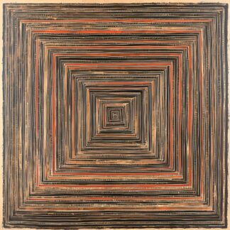 Brown Repetitive Squares Giclee