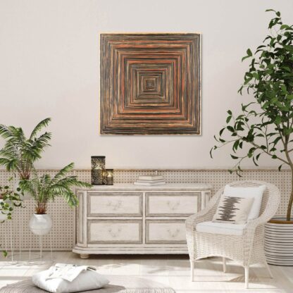 Brown Repetitive Squares Giclee - Image 3
