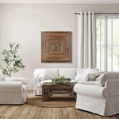 Brown Repetitive Squares Giclee - Image 4