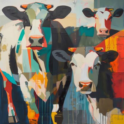 Multi Colored Cows Giclee