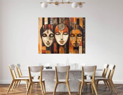 Female Tribal Masks Giclee - Image 2