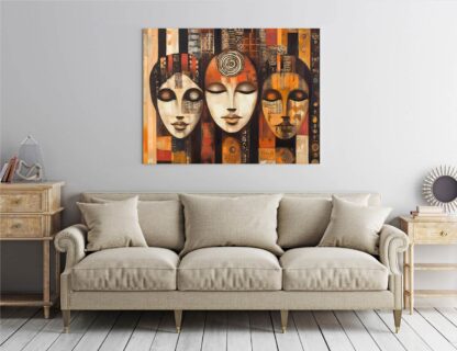 Female Tribal Masks Giclee - Image 3