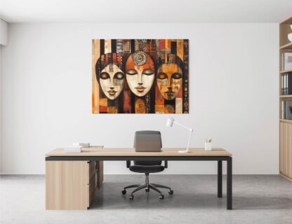 Female Tribal Masks Giclee - Image 4