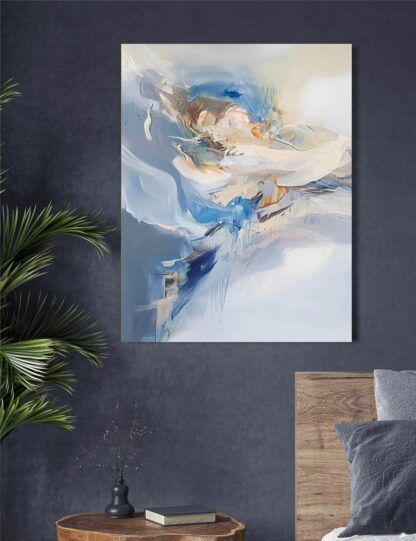 Blue and Beige 1 Abstract Giclee - Image 2