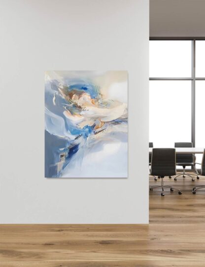 Blue and Beige 1 Abstract Giclee - Image 4
