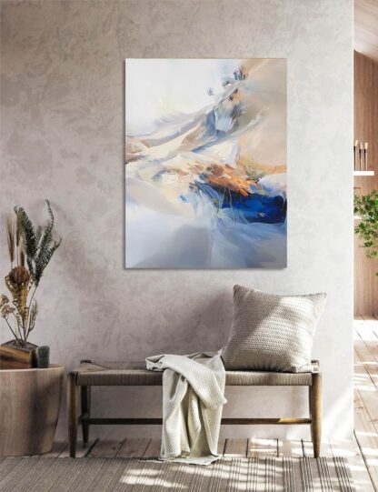 Blue and Beige 2 Abstract Giclee - Image 3