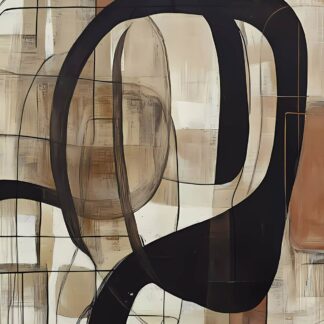 Abstract Brown and Orange Giclee