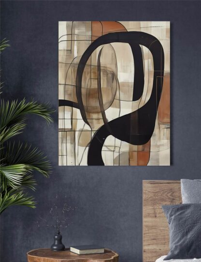 Abstract Brown and Orange Giclee - Image 2