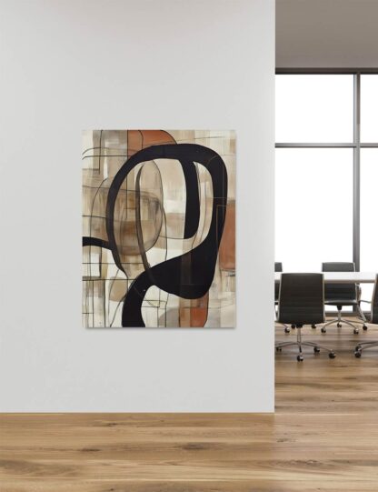 Abstract Brown and Orange Giclee - Image 4
