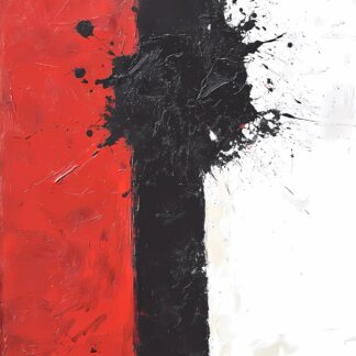 Wabi Sabi Red White and Black 2 Giclee