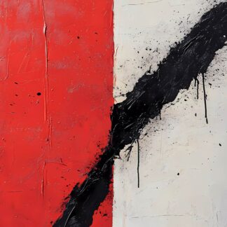 Wabi Sabi Red White and Black Giclee