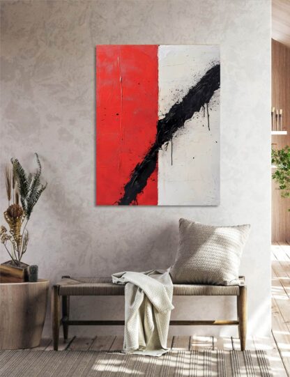 Wabi Sabi Red White and Black Giclee - Image 3