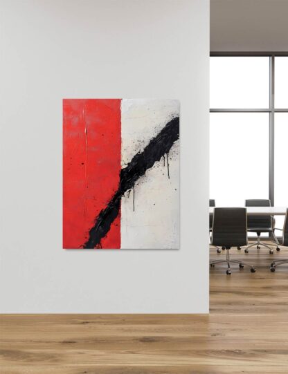 Wabi Sabi Red White and Black Giclee - Image 4