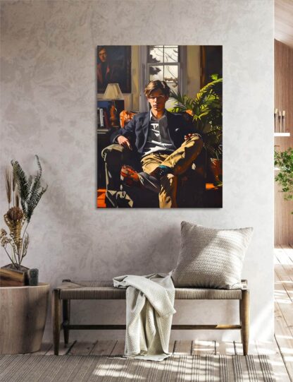 Preppy Guy in Chair Giclee - Image 3