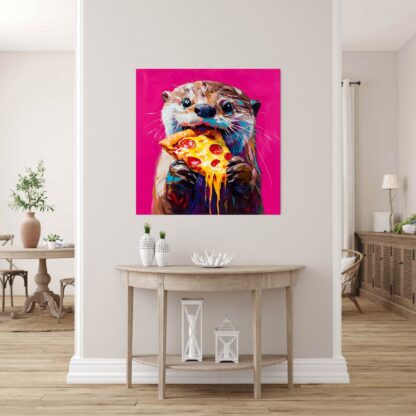 Pizza Eating Otter Giclee - Image 2