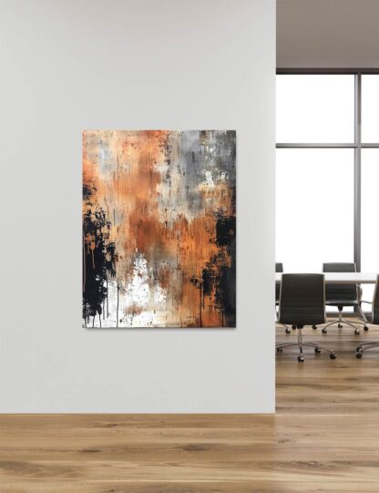 Orange White and Black Abstract Giclee - Image 4