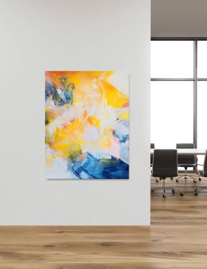 New Yellow Multi Colored Abstract Giclee - Image 4