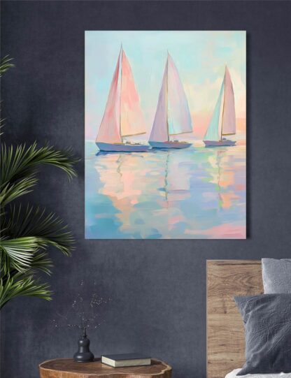 Three Sailboats Giclee - Image 2
